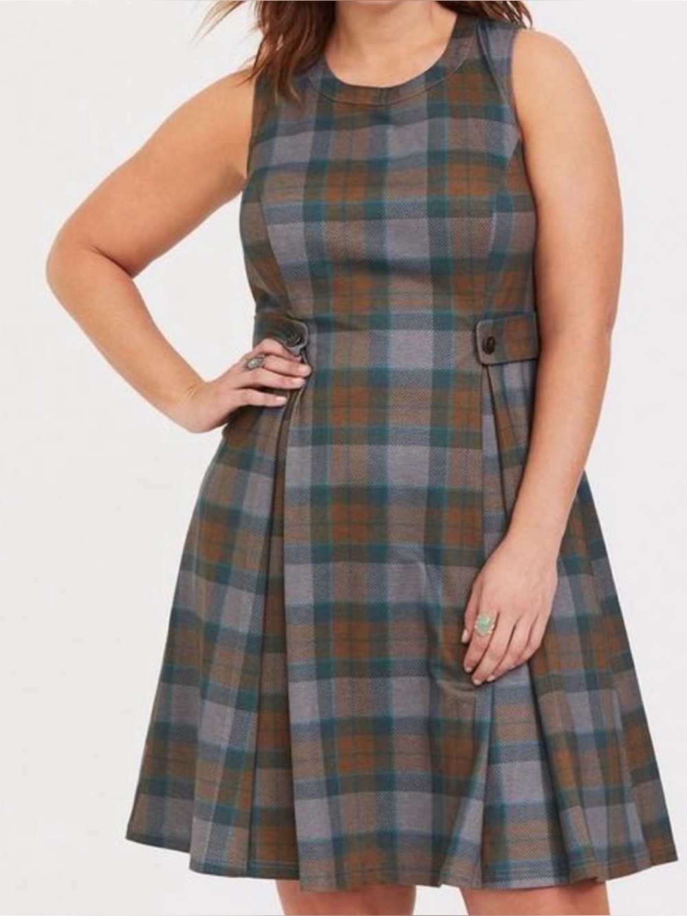 Torrid Outlander Mackenzie Tartan Plaid Skater Dress 1X 14 16